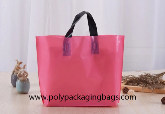 60 Micron LDPE Plastic Handle Bag Untuk Kemasan Pakaian